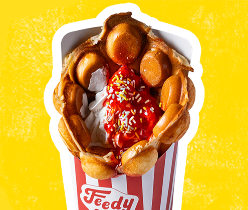 ストロベリークリームバブルワッフル