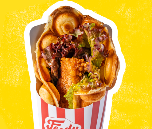 メイプルフライドチキンメイプルフライドチキンバブルワッフル