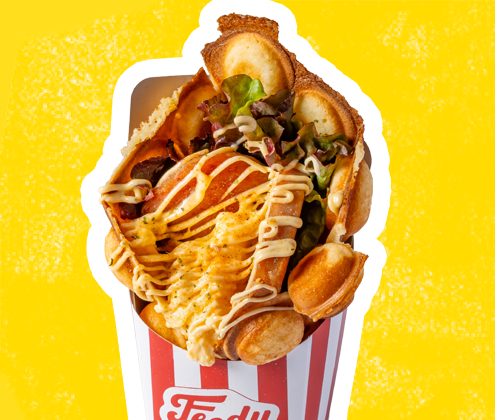 スパムエッグバブルワッフル