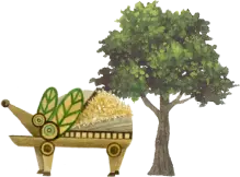 木と動物イラスト