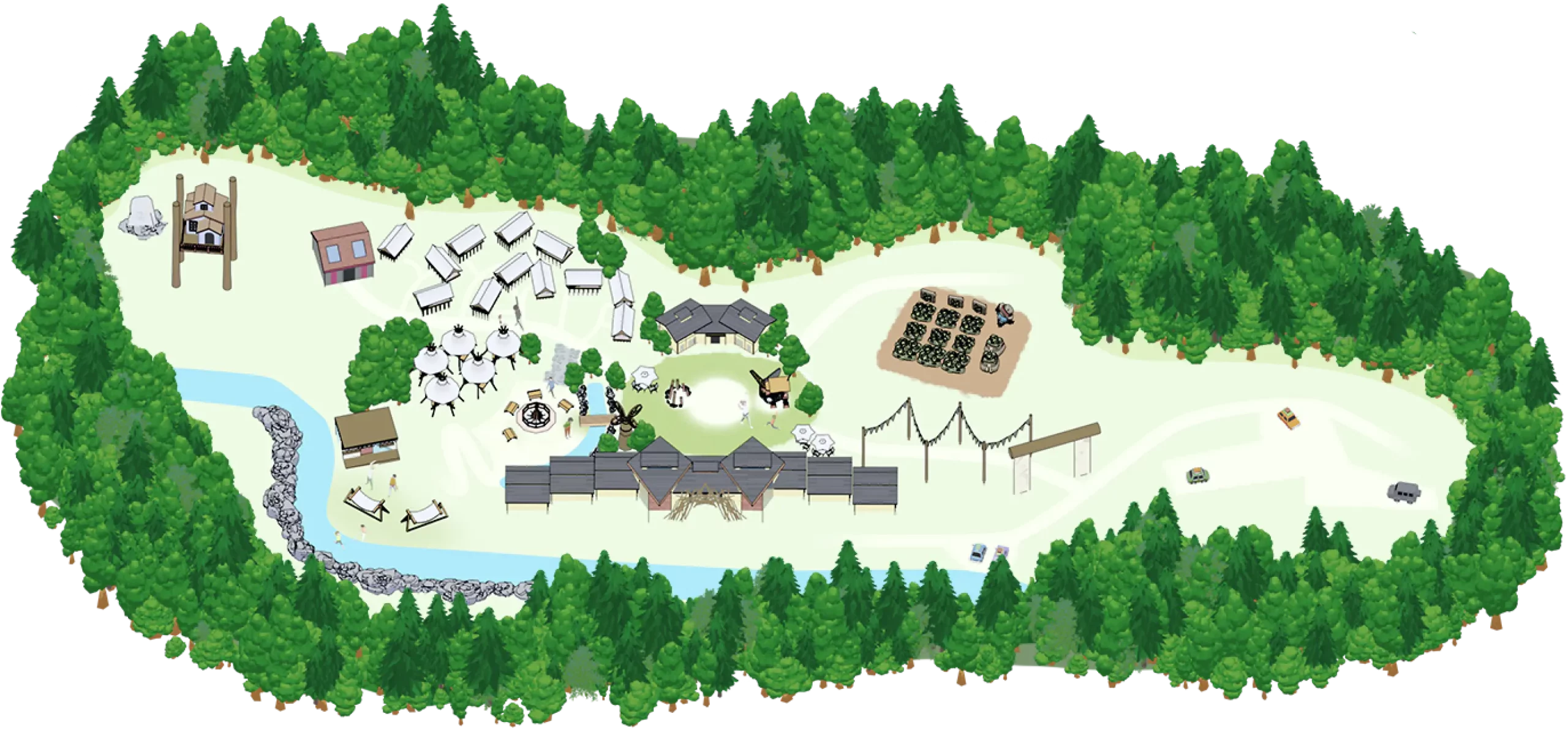 ミューの森エリアイラストマップ