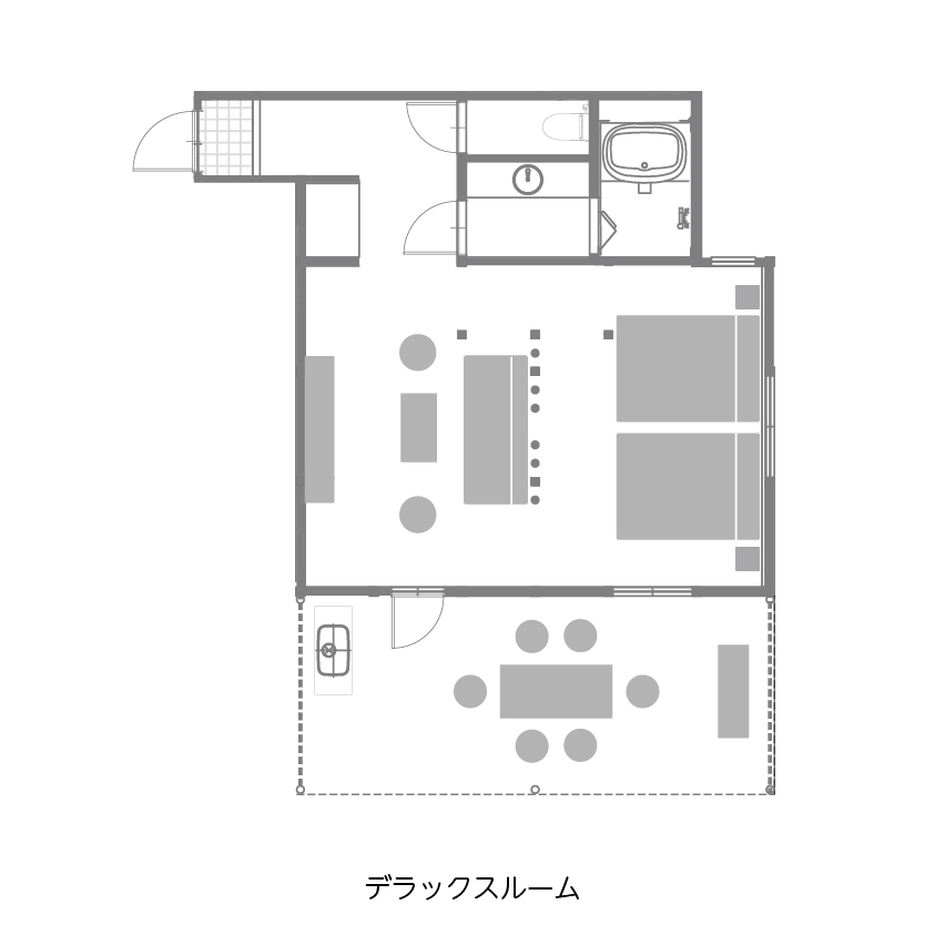 デラックスルームの間取り図