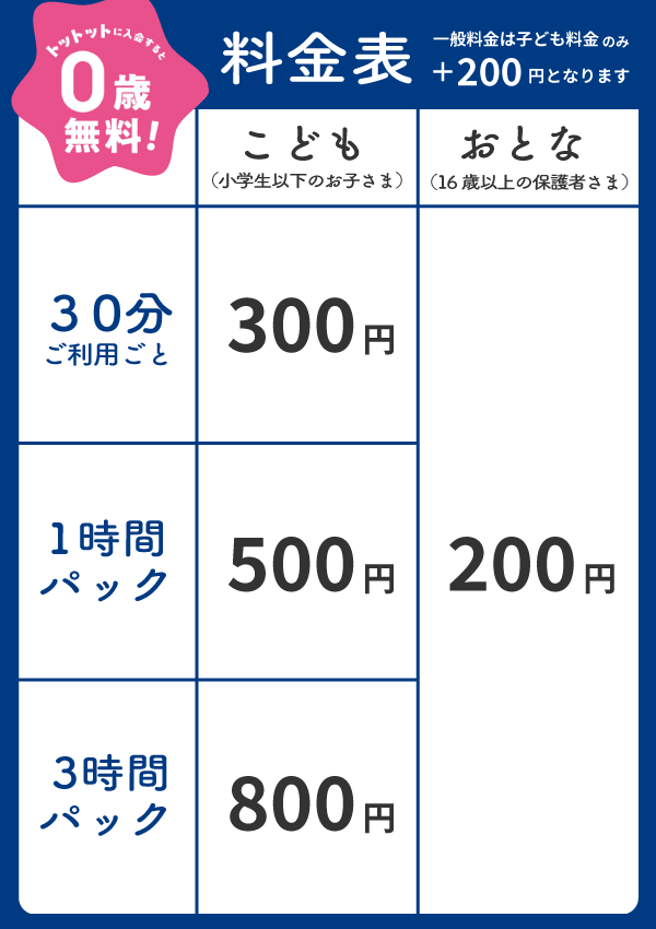 のびっこジャンボ 豊川開運通店 パック料金の拡充について